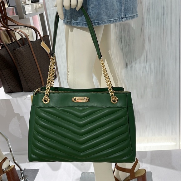 Michael Kors Whitney Women Ladies Medium Tote Shoulder Handbag Bag Purse Green - Picture 16 of 16